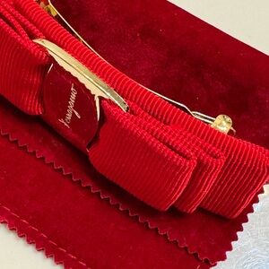 Salvatore Ferragamo Red and Gold Hair Clip